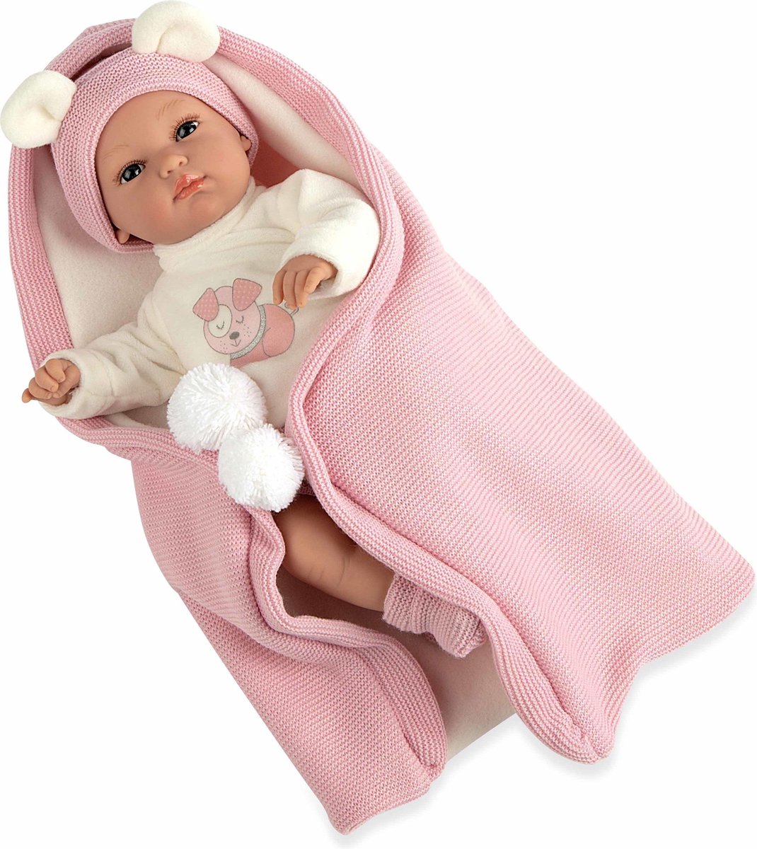 Arias babypop blank Erea met deken 33cm