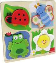 Goula Houten Puzzel - Platteland - 4 Stukjes