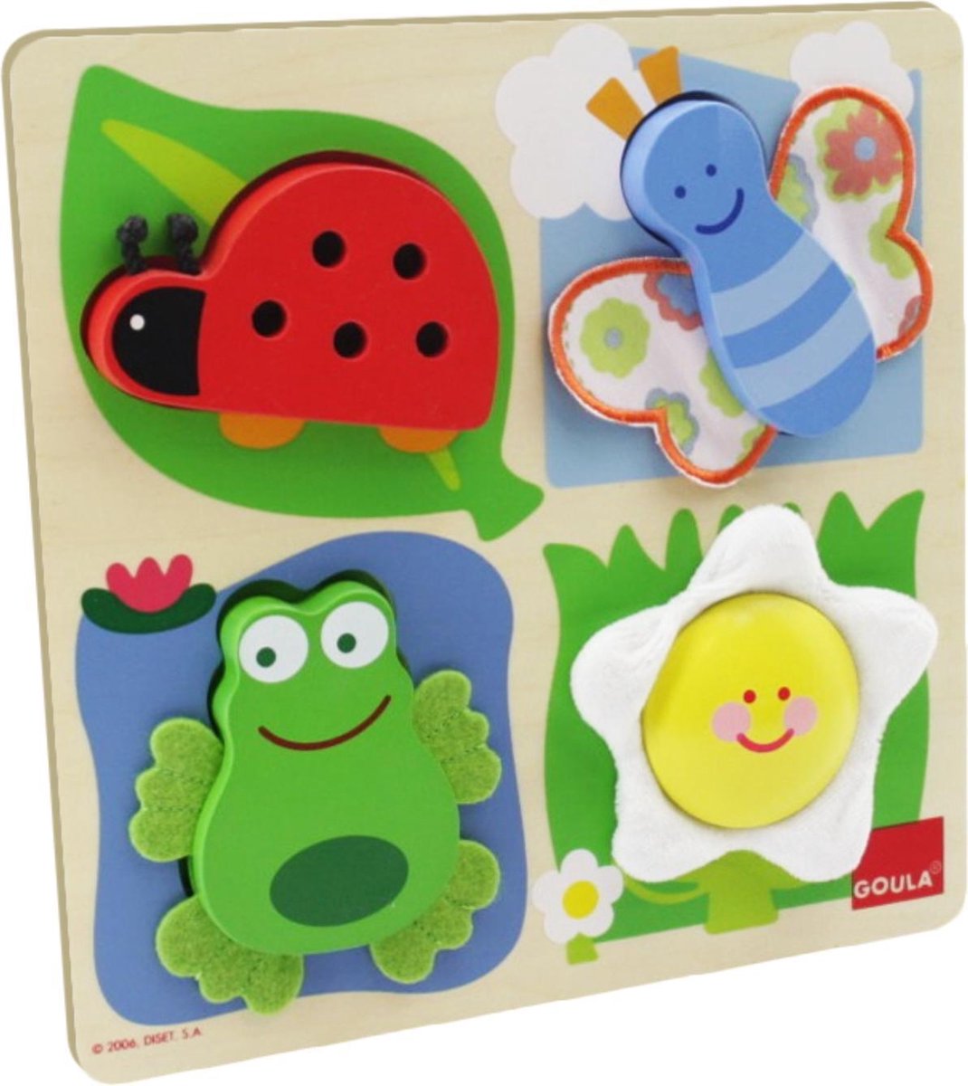 Goula Houten Puzzel - Platteland - 4 Stukjes