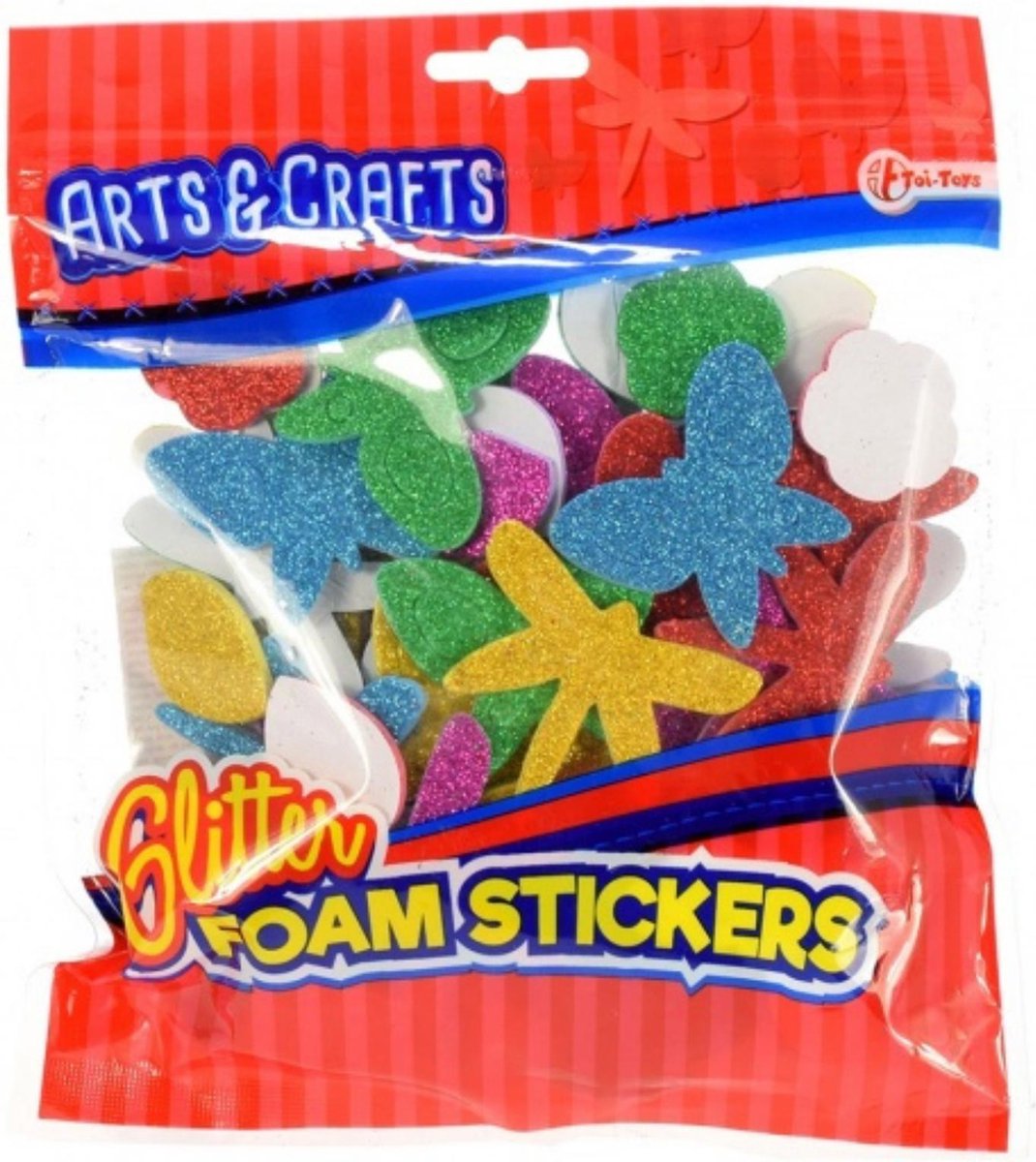 Foam stickers vlinders glitter - knutselspullen - decoratie - hobby - pakket - knutsel - versiering - maken - cadeau