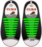 CLIKS elastische veters groen - elastieken veters - kids - volwassenen