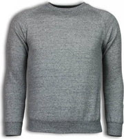 Enos Basic Fit Crewneck- Sweater - Grijs - Maten: L