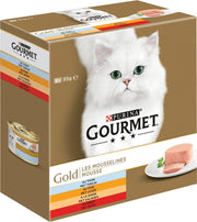 Gourmet Gold Mousse - Kattenvoer Rund & Tonijn & Kalkoen - 48 x 85 g