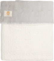 Koeka - Babydekentje - Elba Teddy - 75/100 - Powder White Silver Grey