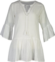 Snapper Rock - Kaftan van biologisch katoen voor dames - Wit - maat M