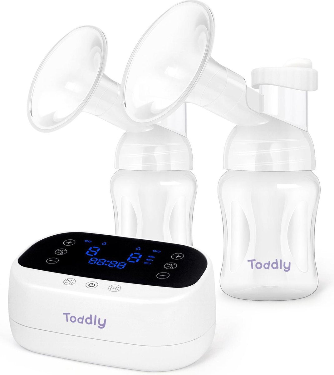 Toddly Dubbele Borstkolf - Tijdbesparend -Stil -(Anti-terugstroming)- Lithiumbatterij