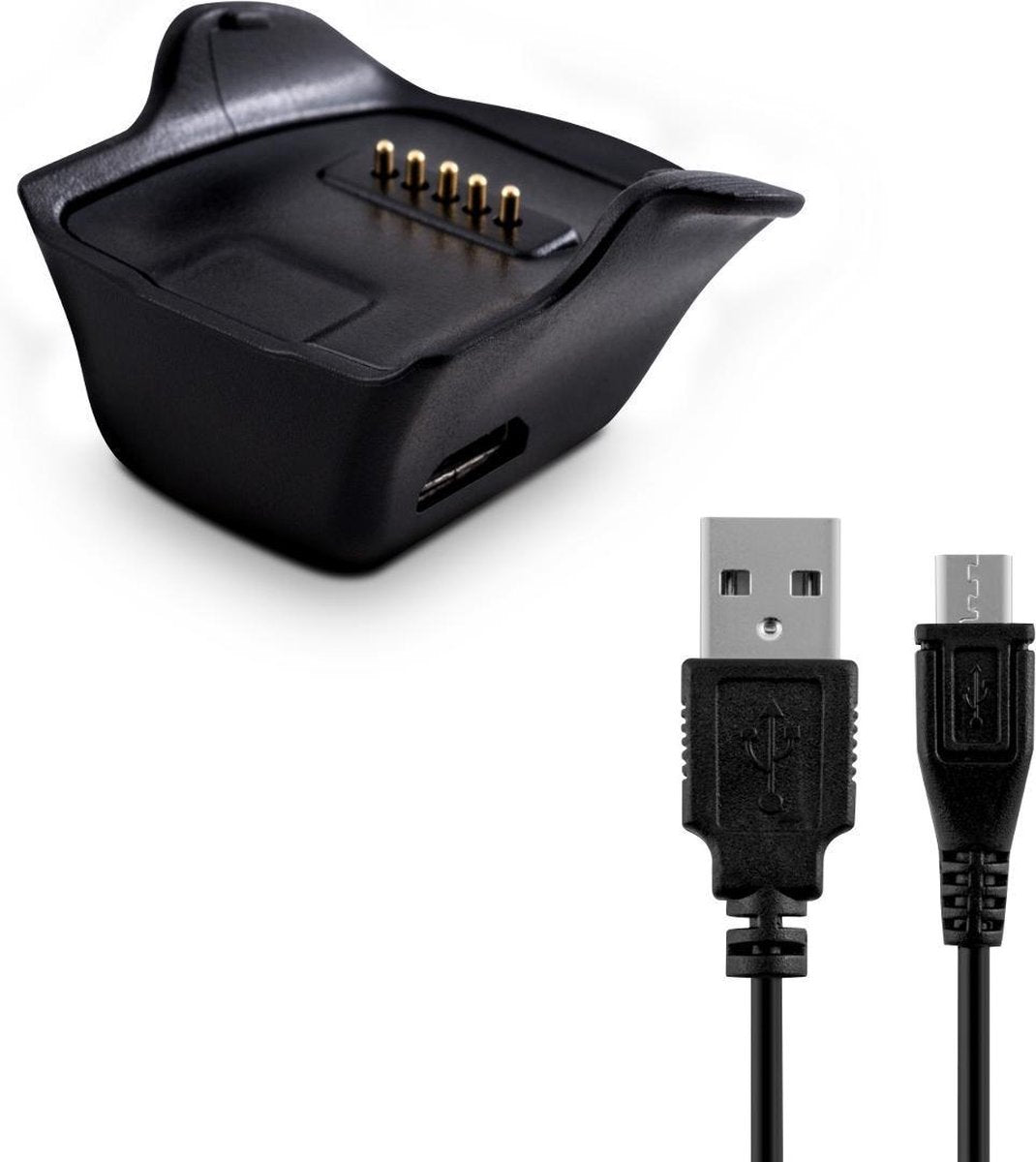 kwmobile USB-oplaadkabel voor Samsung Gear fit R350 - kabel voor fitnesstracker - zwart