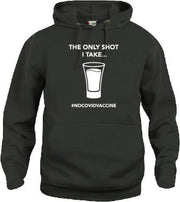 #nocovidvaccine Hoodie met opdruk Covid 19 vaccinatie keuze – zwart - unisex - S
