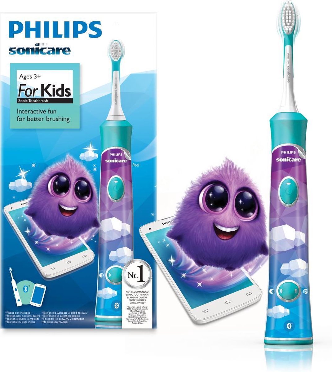 Philips Sonicare for kids HX6321/03 - Elektrische Tandenborstel - Blauw