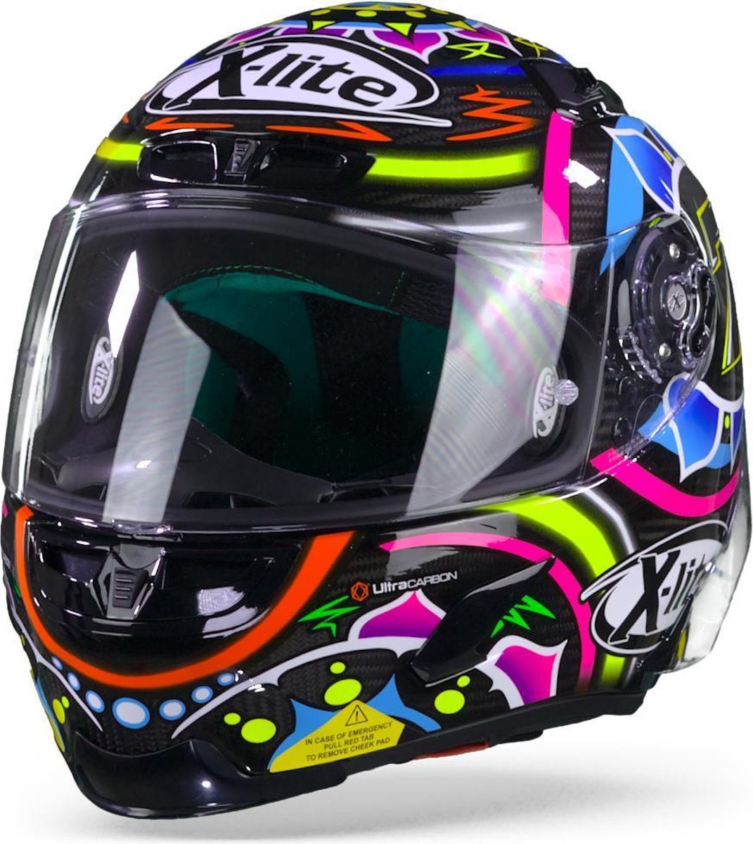 X-Lite X-803 RS Ultra Carbon 23 Davies Carbon Black Pink Blue Red Full Face Helmet XL