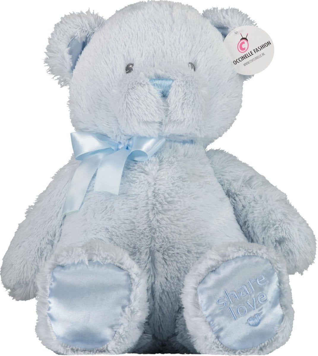 Coccinelle Teddy Beer Goed Doel Licht Blauw 35cm