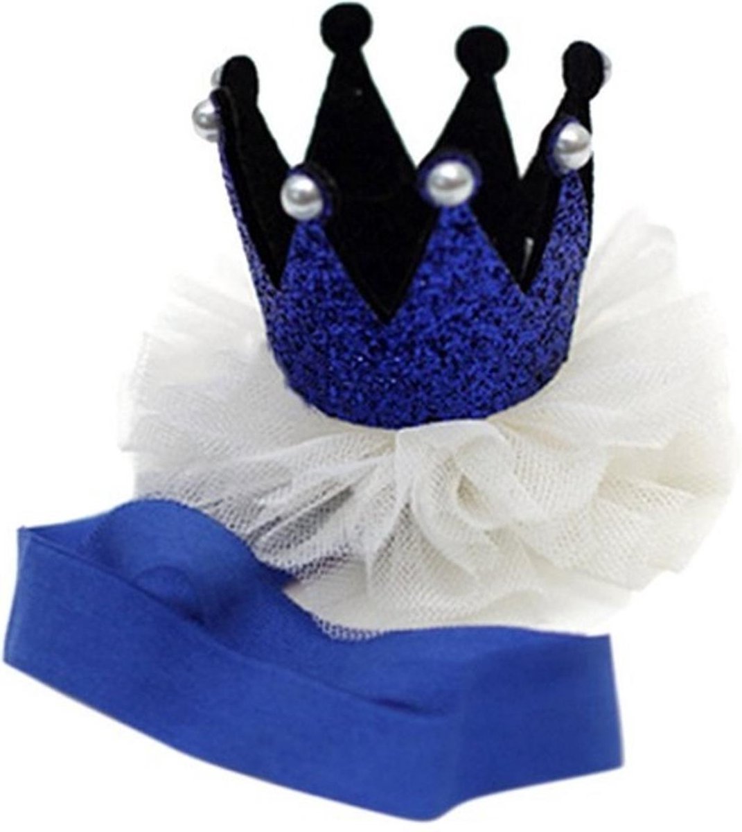 Haarband Baby - Kroontje - Blauw - Heble