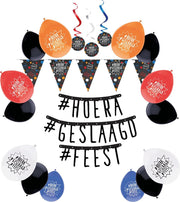 e-Carnavalskleding.nl Geslaagd feestversieringspakket Small | Versiering voor een feest van een geslaagde | Geslaagd versiering pakket Small
