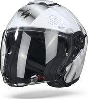 Scorpion EXO-S1 Gravity Pearl White Silver Jet Helmet S