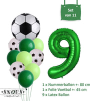 Voetbal Verjaardag * Ballonnen Set 9 Jaar * Hoera 9 Jaar * Jarig Voetbal * Voetbal Fan * Snoes * 80 CM * Voetbal Versiering * Birthday