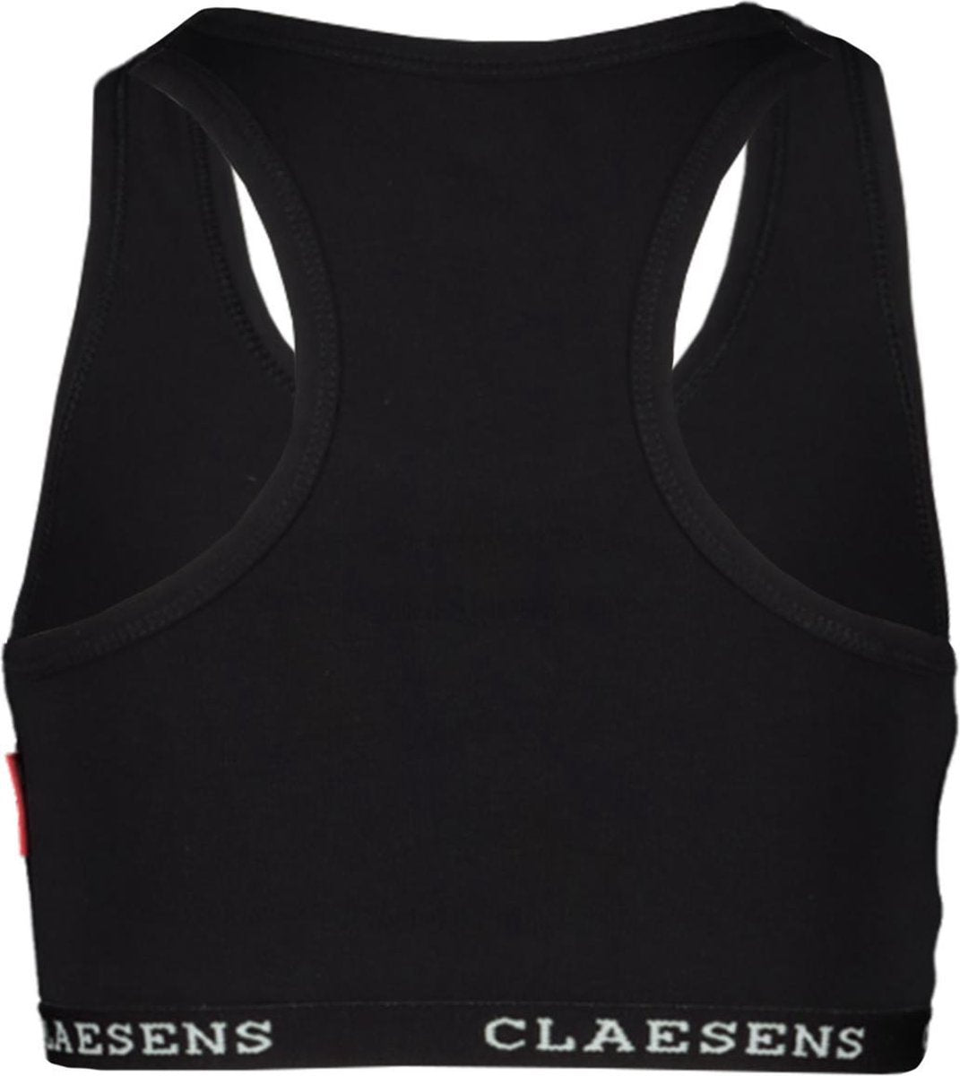 Claesen's Meisjes Crop Top - Black - Maat 152-158