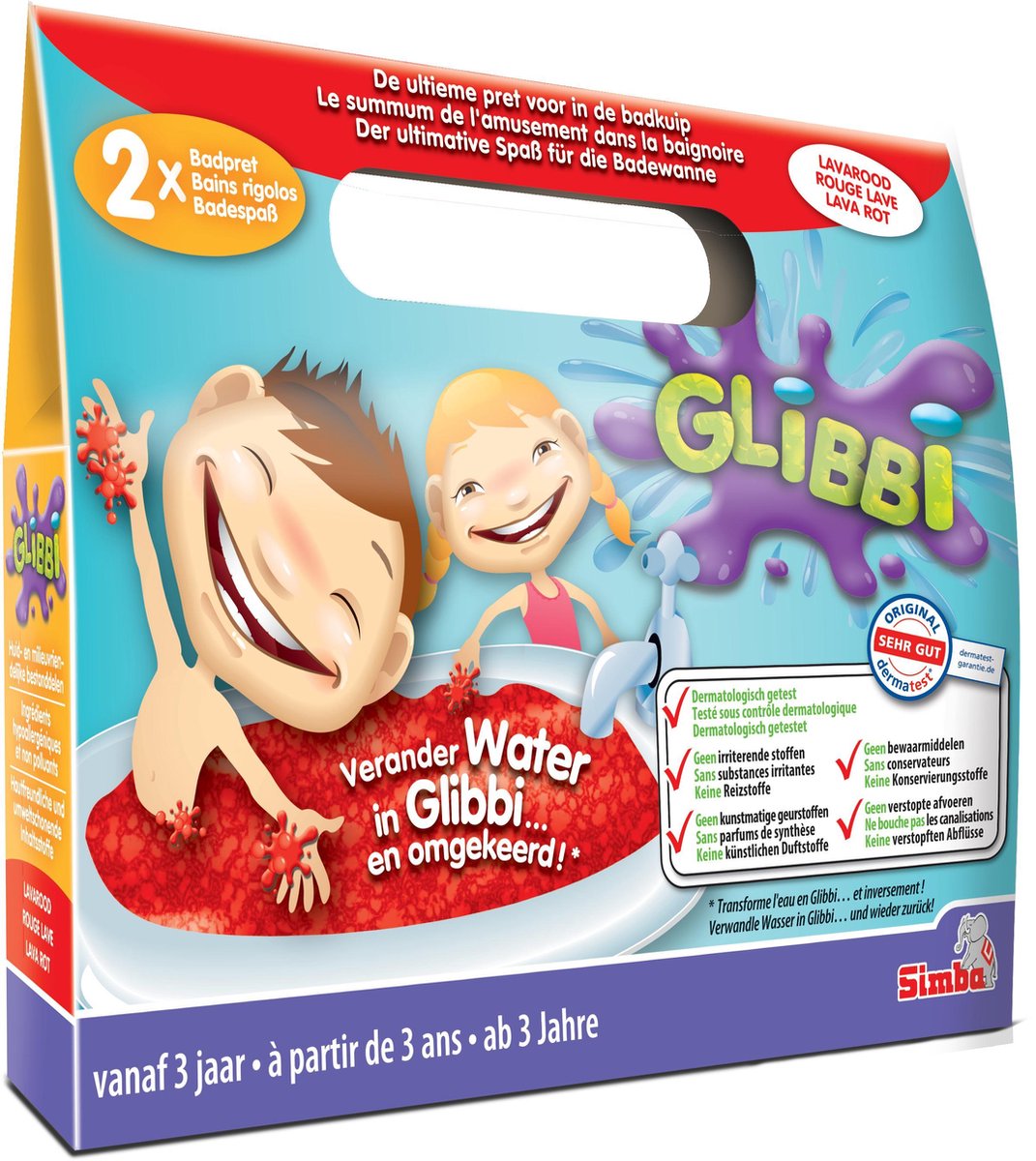 GLIBBI Gekleurd Badwater Rood Slijm