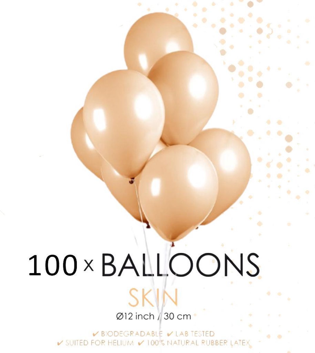 100 ballonnen ivoor 12 inch.