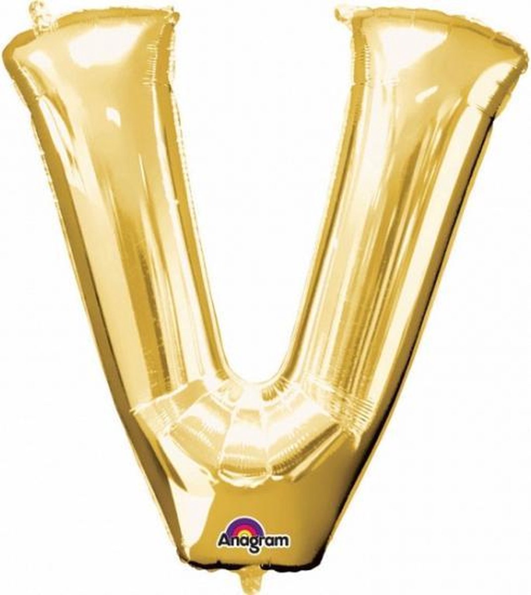 Letter V ballon goud 86 cm