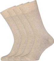 FALKE Happy herensokken (2-pack) - beige (sand melange) -  Maat: 39-42