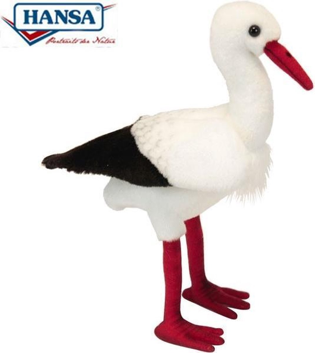 Hansa Ooievaar Knuffel 26 cm