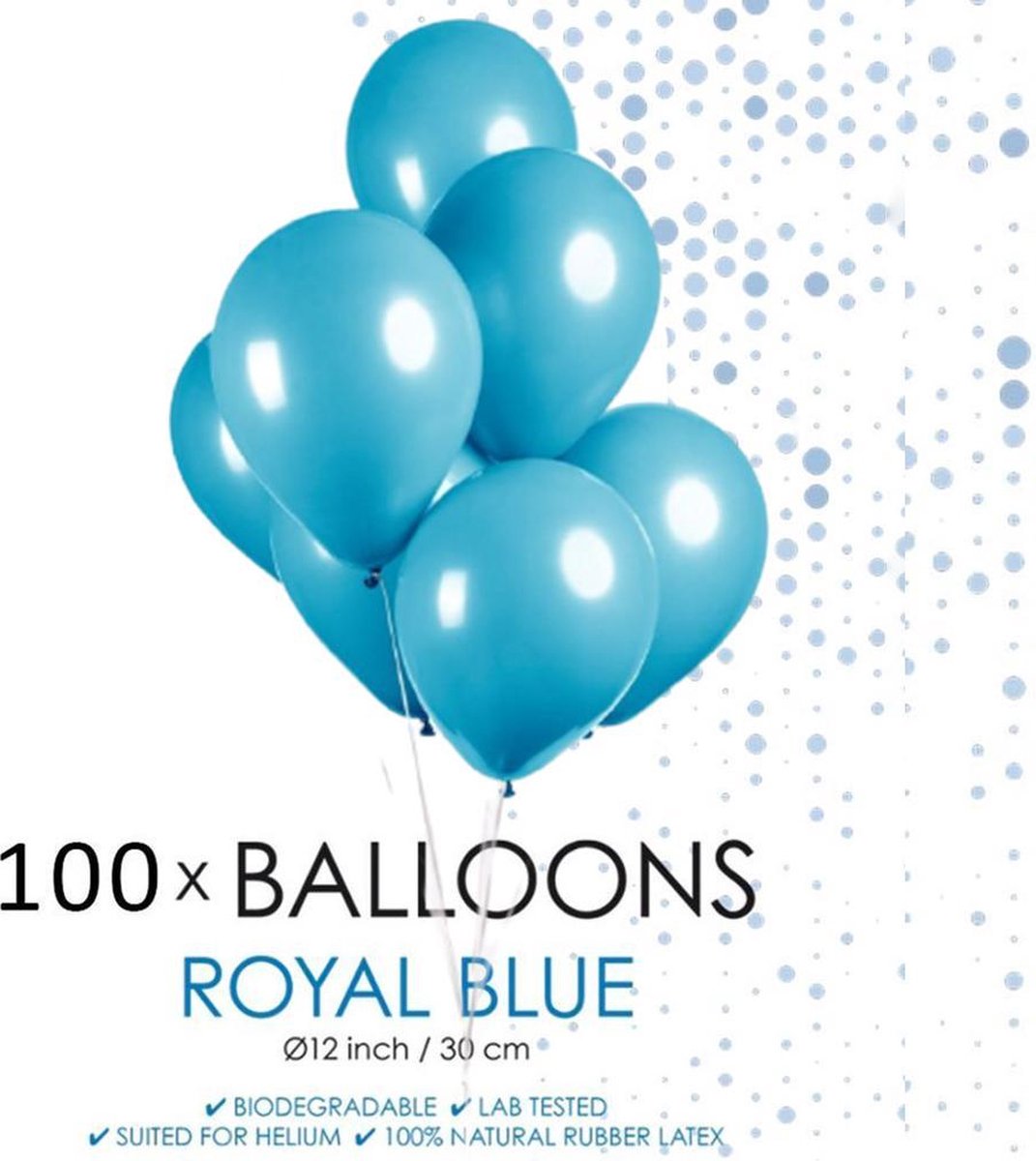 100 ballonnen royaal blauw 12 inch.
