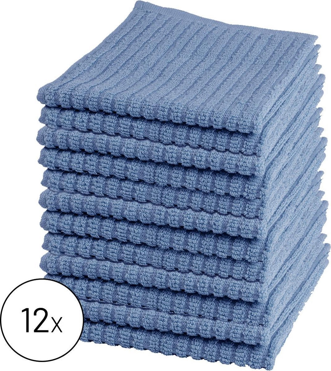 Byrklund Set Blauw - 12x Vaatdoek 30x30cm