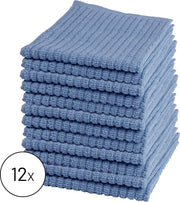 Byrklund Set Blauw - 12x Vaatdoek 30x30cm