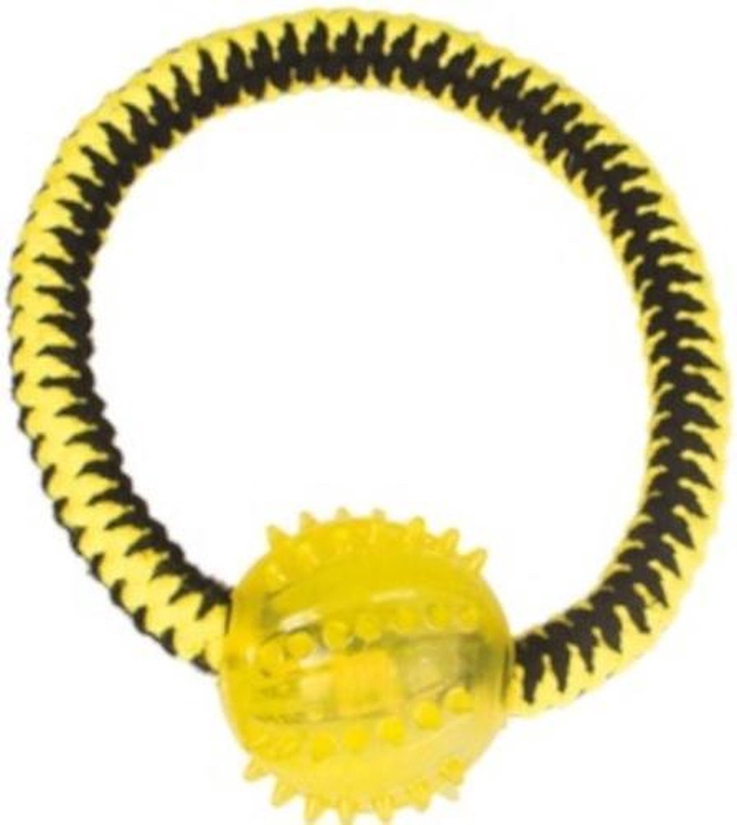 M-pets Hondentrektouw Twist Ring 19 Cm Katoen/elastomeer Geel