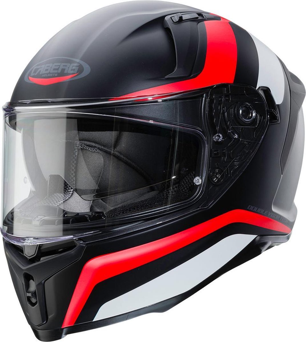 Caberg Avalon Motorhelm Blast mat zwart rood wit L