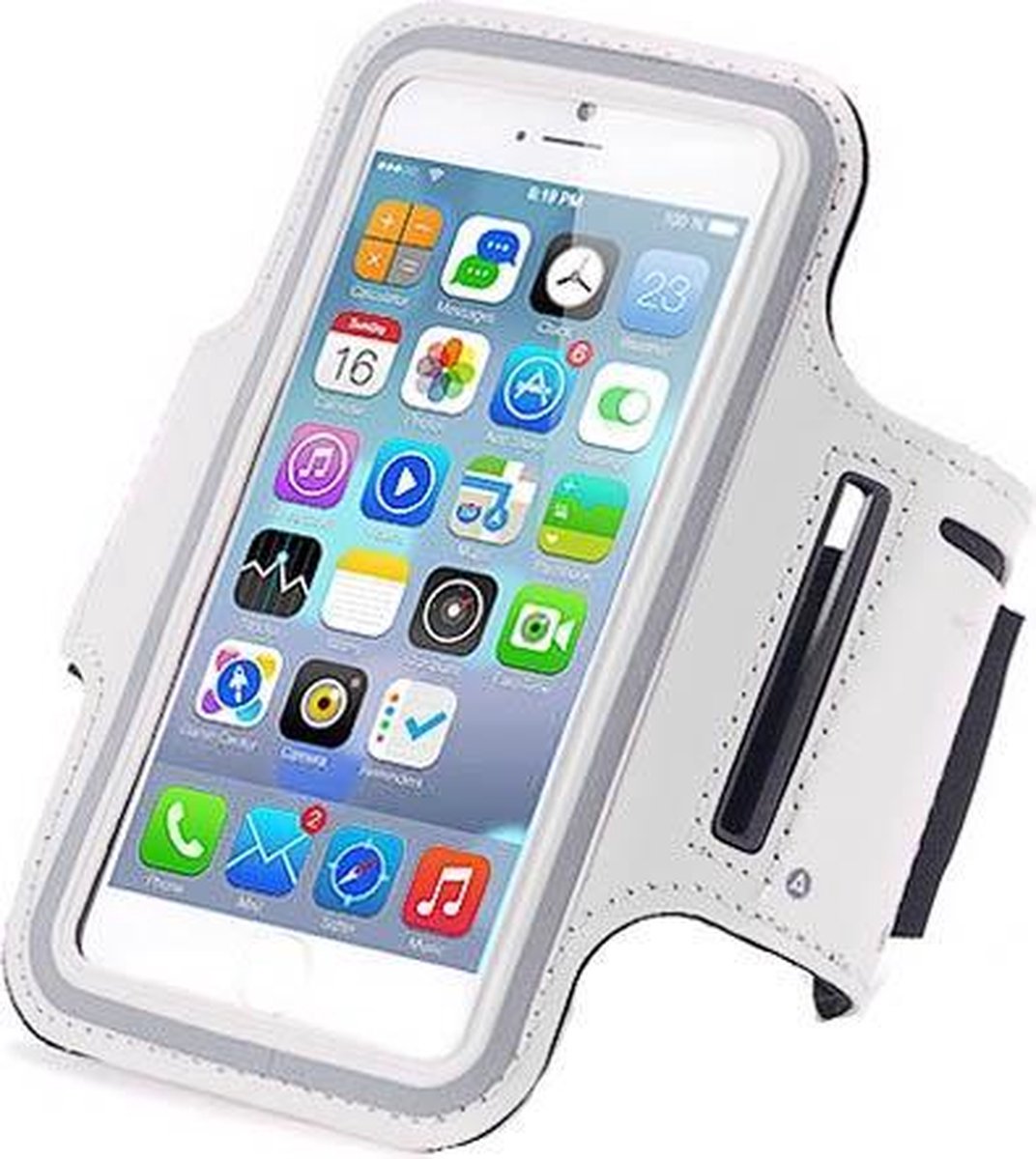 Sports armband case Wit White voor Apple iPhone 7