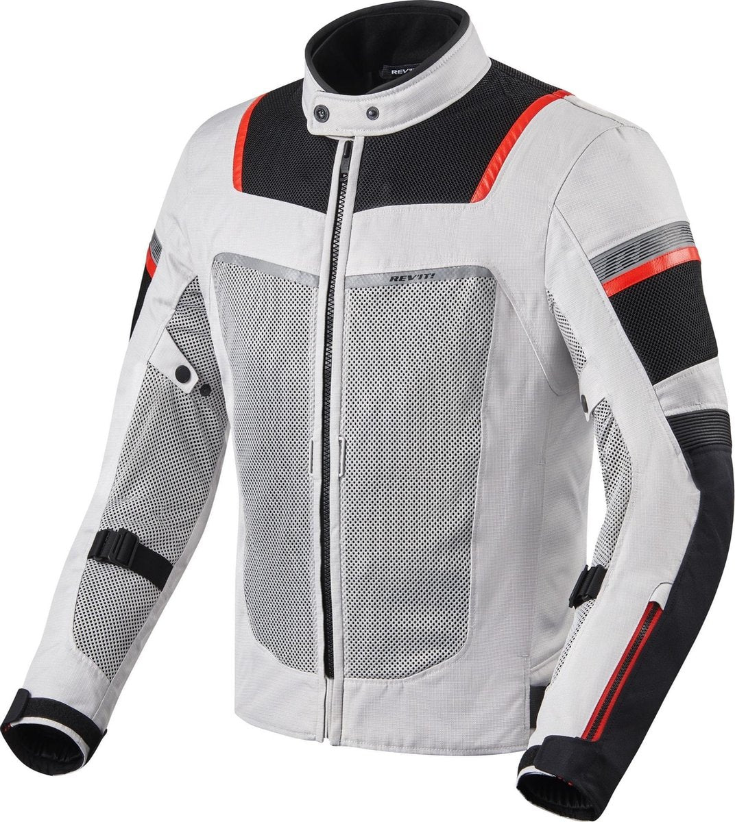 REV'IT! Tornado 3 Silver Black Textile Motorcycle Jacket S