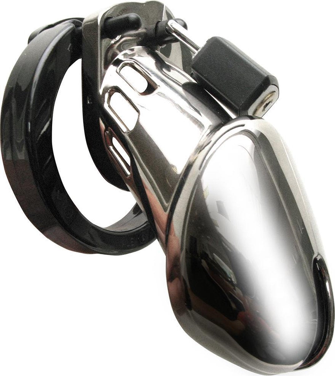 CBX 6000 Chastity Case Chrome Cockring - Zilver