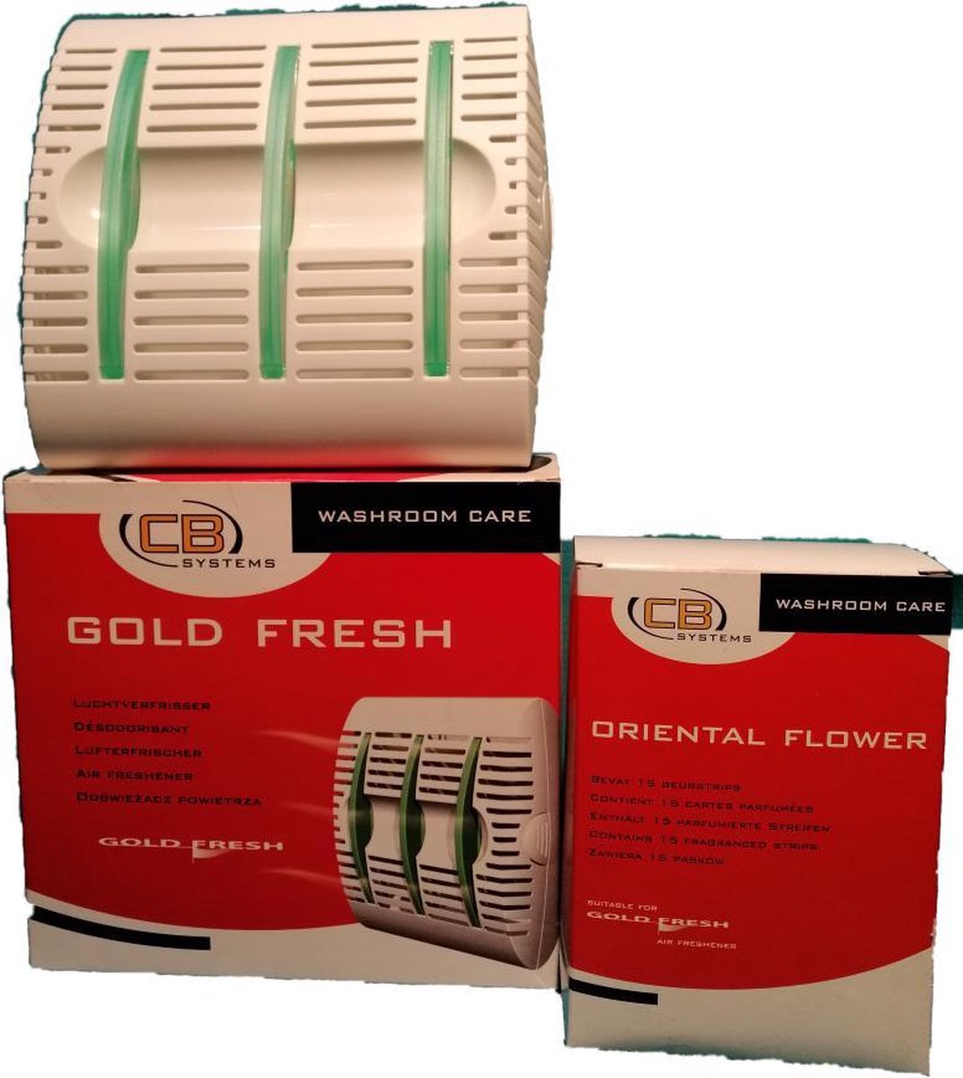 Dreumex - Gold Fresh - Luchtverfrisser - Inclusief 15 Geurstrips - Oriental Flower - Ook op te hangen - Badkamer - Toilet - Keuken -Alle ruimtes