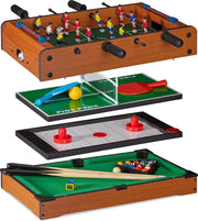 relaxdays multi speeltafel 4 in 1 - multi game tafel - 4 in 1 tafel - multifunctioneel