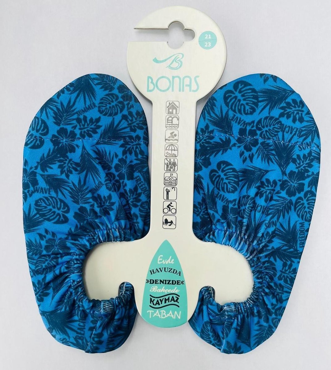 Bonas Antislip Zool Waterschoen | Zwemschoenen | Zwemslof | Gymschoen voor Kinderen Maat 21-23 Blau zomer