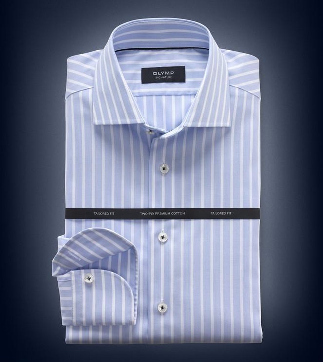 Olymp Savio Signature - Overhemd - Heren - Tailored Fit - Lichtblauw - 38
