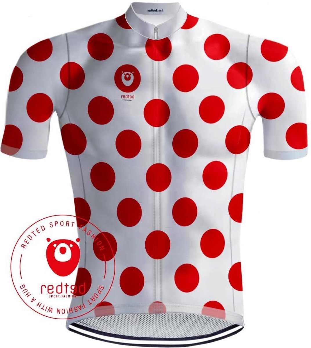 Retro Wielershirt Bolletjestrui - REDTED(3XL)