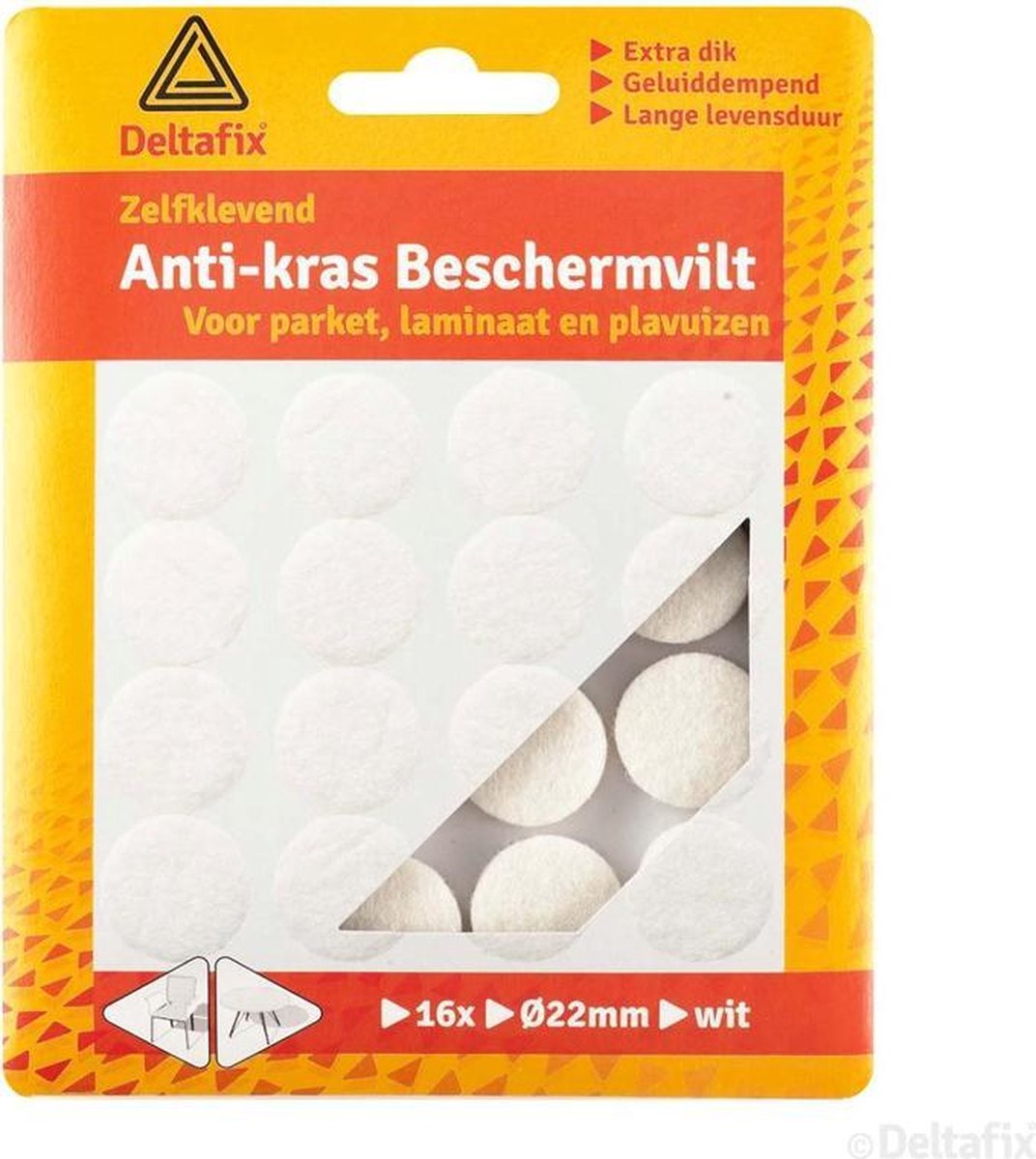 ANTI-KRASVILT 22MM ROND WIT