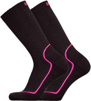 Uphillsport Sportsokken Suomu Merinowol Zwart/roze Mt 35-38