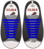 CLIKS elastische veters blauw - elastieken veters - kids - volwassenen