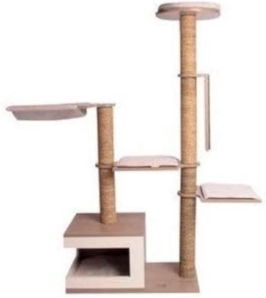 M-pets Krabpaal Marlon Cat Tree 68x40x126 Cm Sisal Bruin
