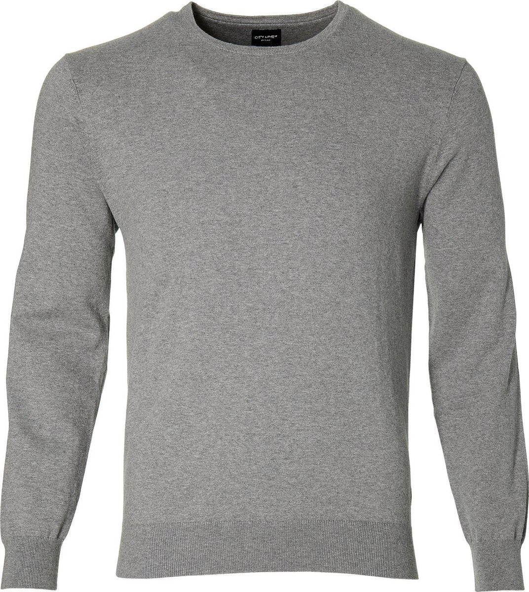 City Line By Nils Pullover - Slim Fit - Grijs - L