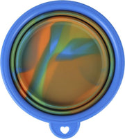 Opvouwbaar voedingsbakje kat/hond (blauw)