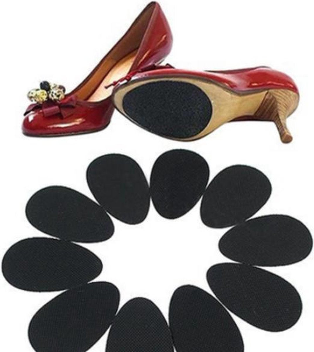6 Paar Antislip Zooltjes - Zelfklevend - Gladde Schoenzool Rubber - Hakken Antislip Zool - Onzichtbare Grip Schoenzool
