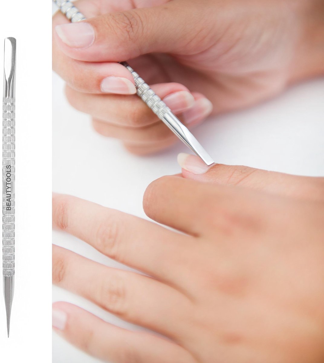 BeautyTools Bokkepoot/Nagelriem Duwer/Bokkepootje Voor Manicure Pedicure Kalknagels en Tenen (14 cm) - (NP-0300)