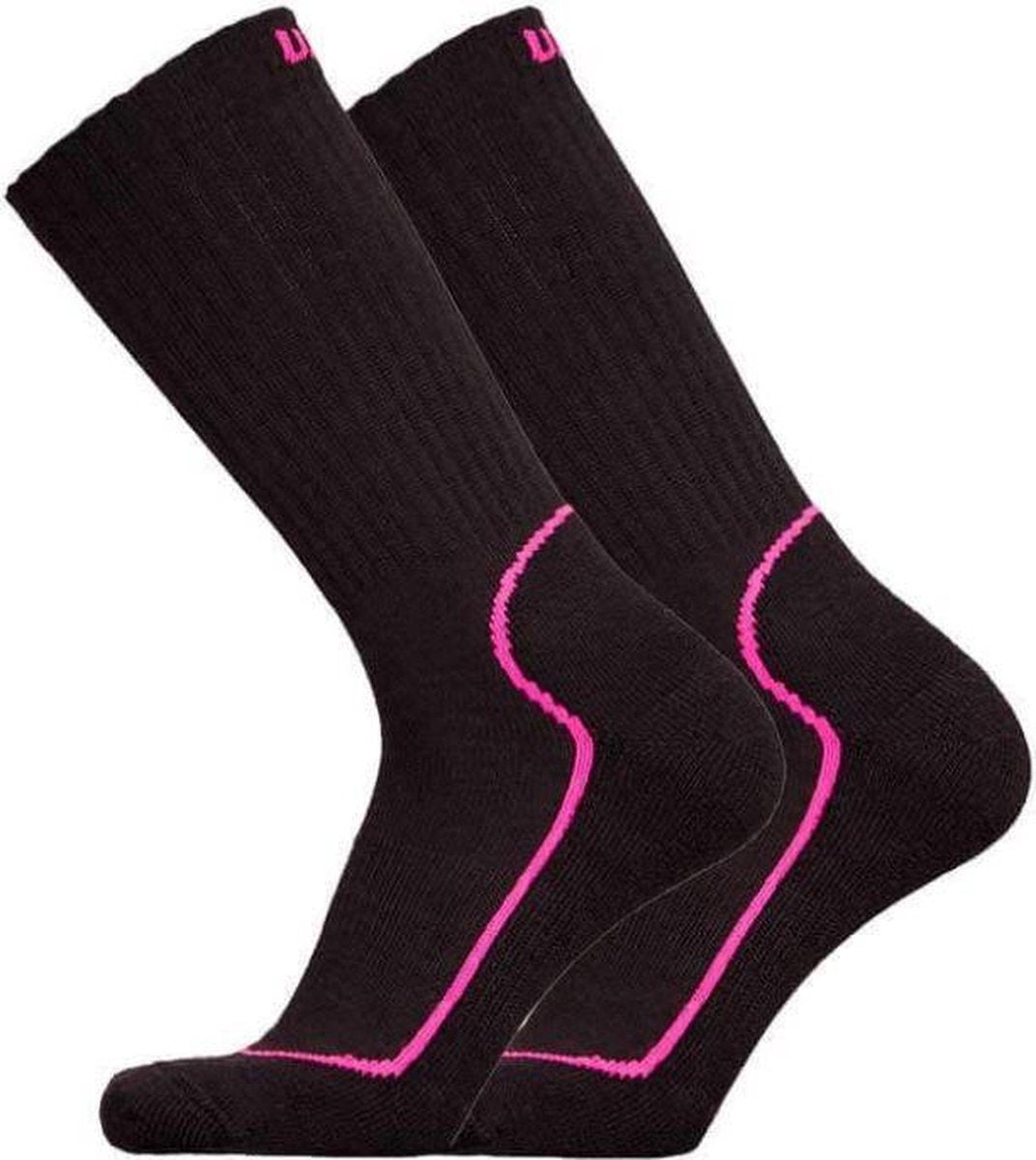 Uphillsport Sportsokken Suomu Merinowol Zwart/roze Mt 39-42