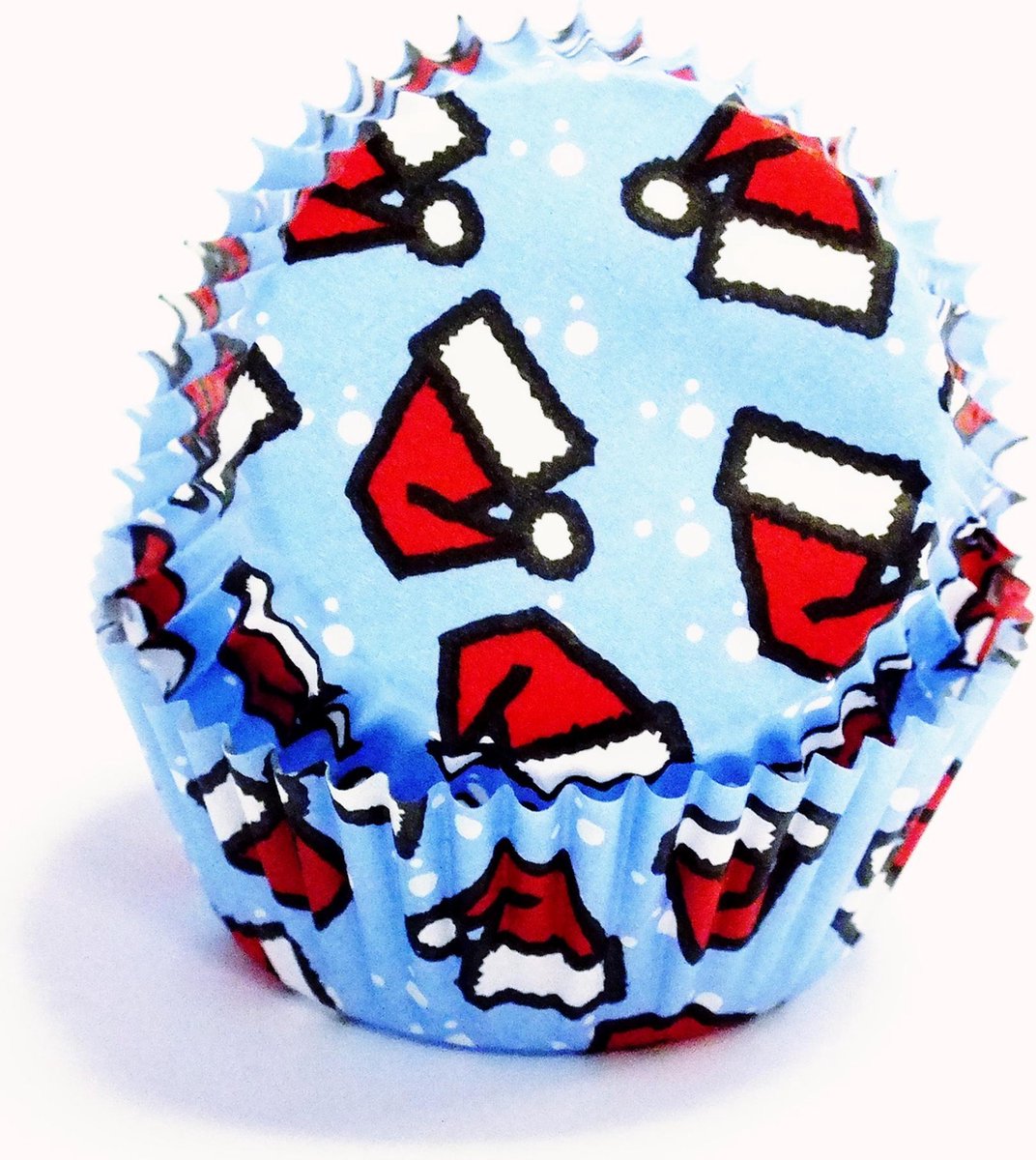 Kerstmuts bakpapiertjes|standaard cupcakes|Santa Hats|60 stuks