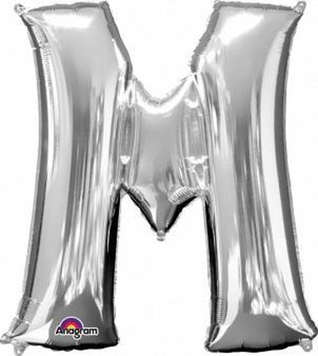 Letter M ballon zilver 86 cm