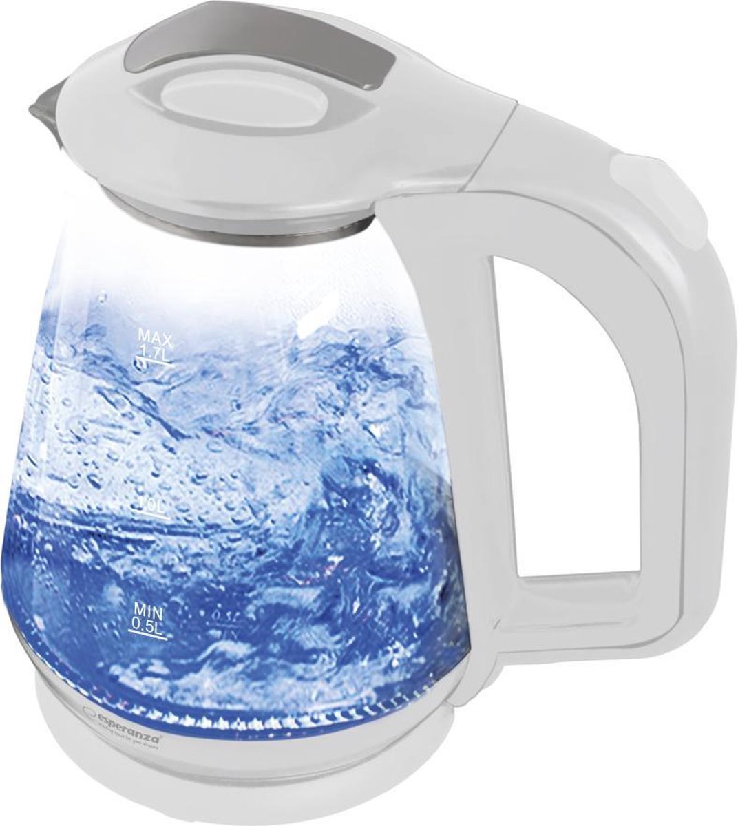 Esperanza Missouri | Glazen Waterkoker | Blauw LED-Verlichting | 1